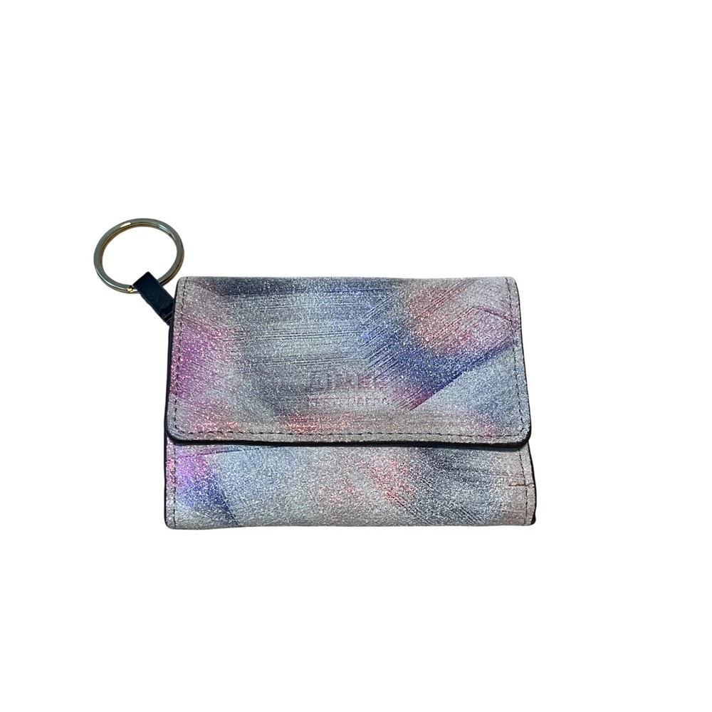 Aimee Kestenberg Iridescent Glitter Card Case Wallet w/ Key‎ Ring ID Window I08